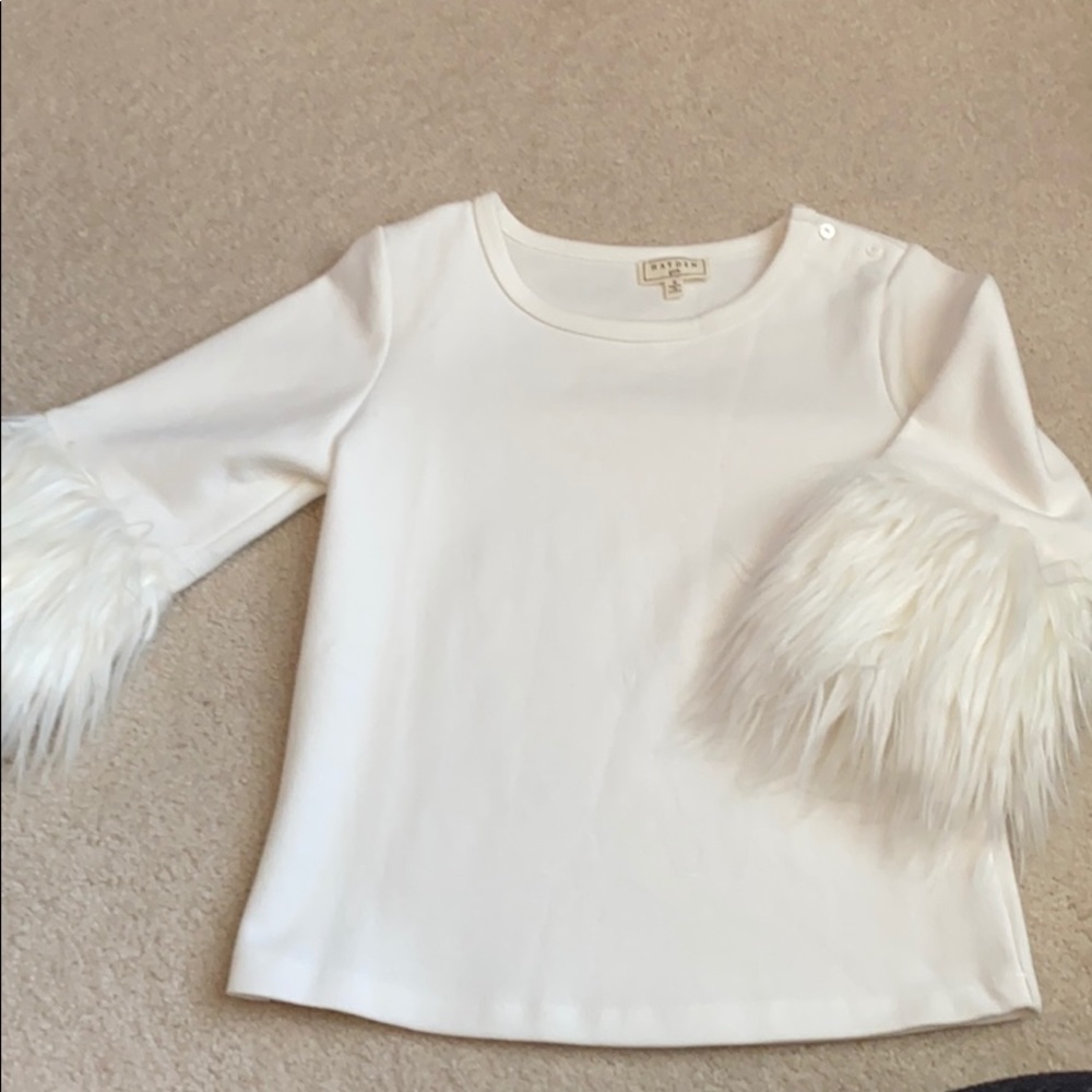 Hayden Girls White 3/4 sleeve top
